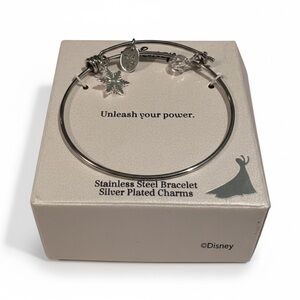 NWT Disney Frozen Stainless Steel Let it Go Snowflake Elsa Charm Bracelet